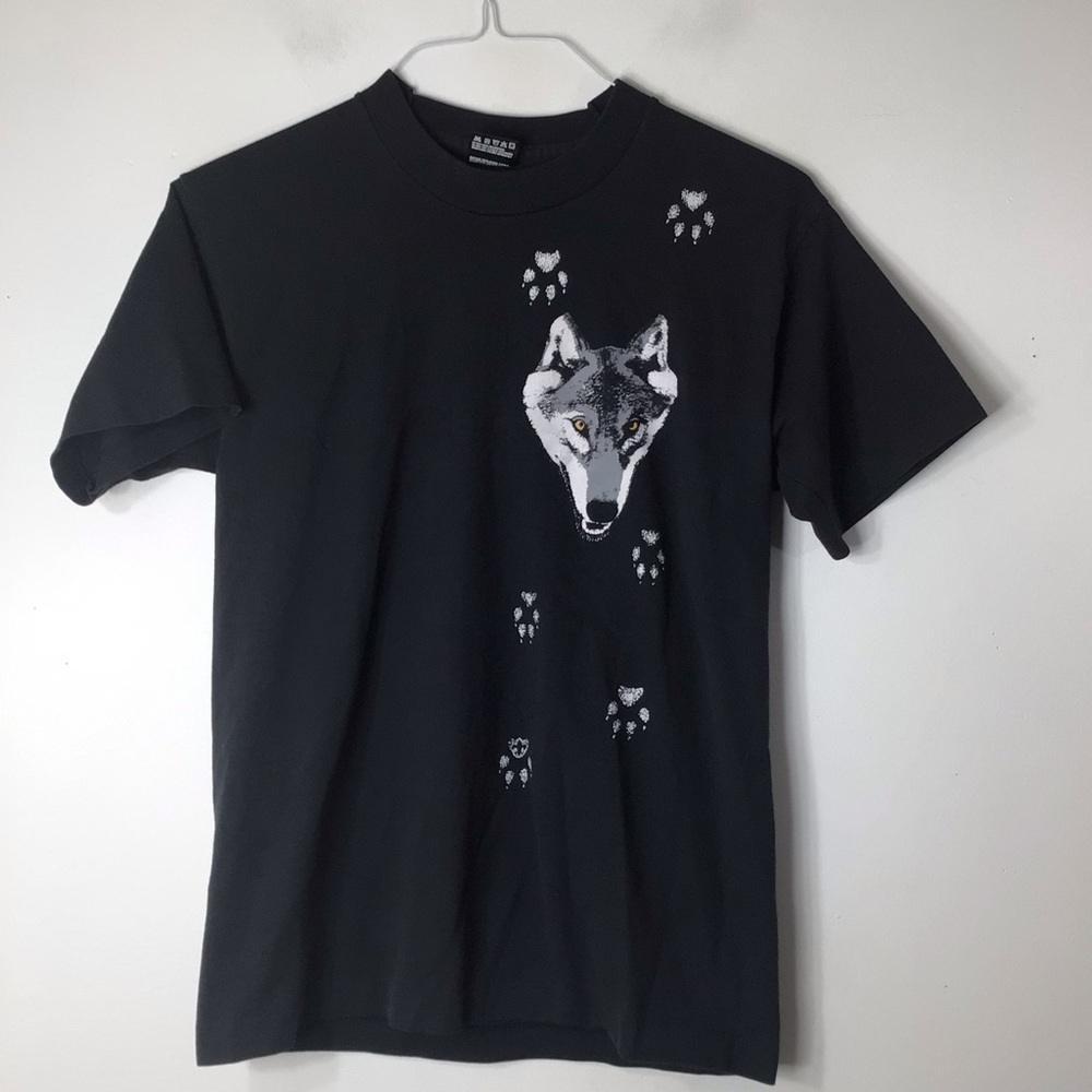 Wolf Tshirt medium black